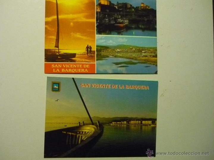 Cartoline: lote postales s.vicente de la barquera .-