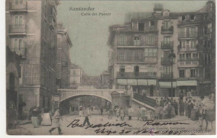 Postales: SANTANDER.- Calle del Puente - Foto 1