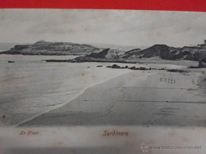 Postales: POSTAL DE LA PLAYA EN SARDINERO. - Foto 2