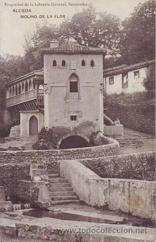 Postales: ALCEDA (Cantabria) Molino de la Flor. Librer&iacute;a General, Santander. - Foto 1