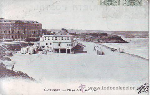Postales: SANTANDER: Playa del Sardinero. - Foto 1