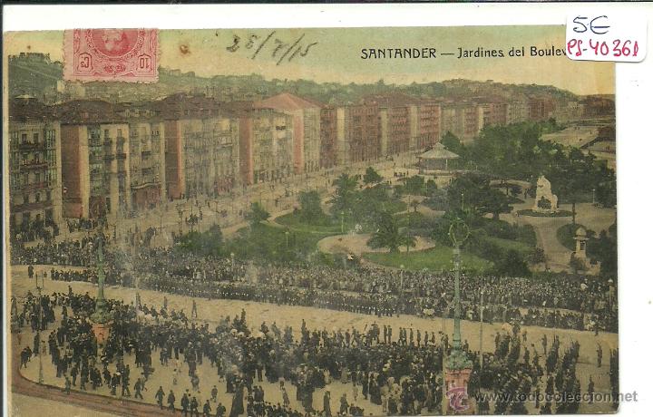 Postales: (PS-40361)POSTAL DE SANTANDER-JARDINES DEL BOULEVARD - Foto 1