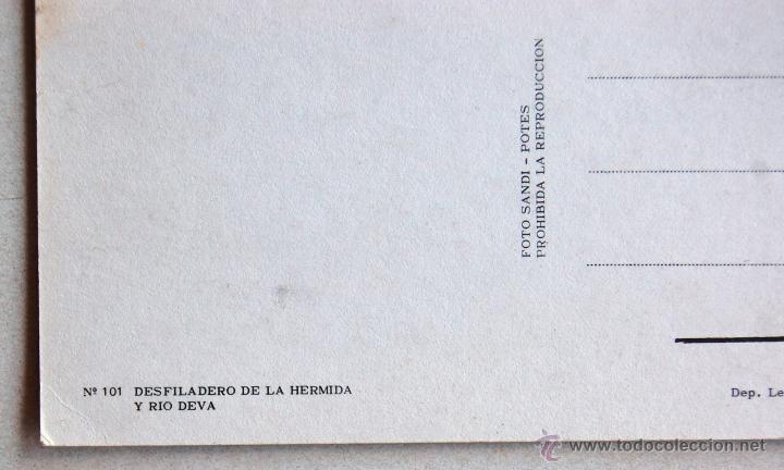 Postales: POSTAL DEL DESFILADERO DE LA HERMIDA Y RIO DEVA (CANTABRIA). - Foto 3