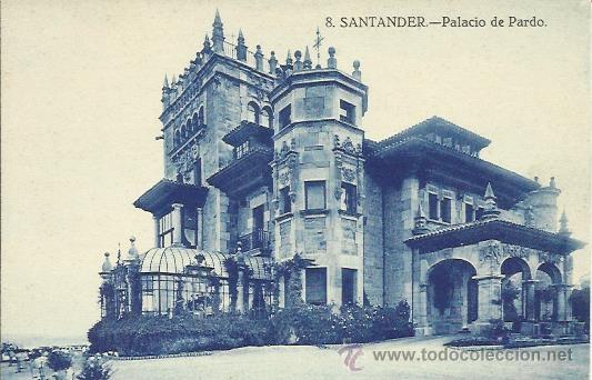 Postales: 8 SANTANDER, PALACIO DE PARDO. - Foto 1