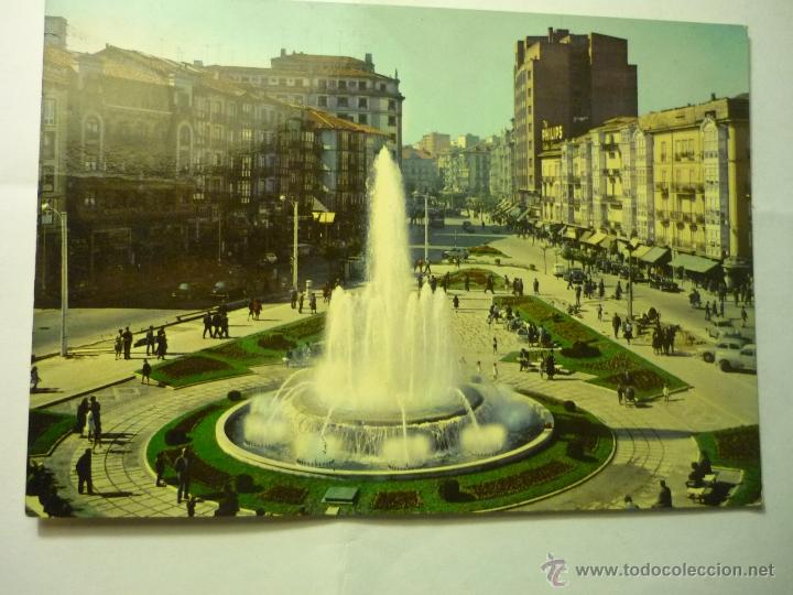 Postales: POSTAL SANTANDER .- PL. DEL GENERALISIMO .-FUENTE.-ESCRITA - Foto 1