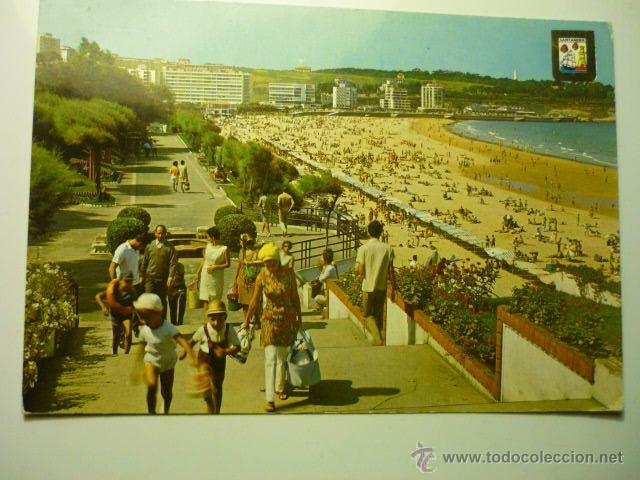 Postales: POSTAL SANTANDER .- PLAYA  CASTA&Ntilde;EDA.- ESCRITA - Foto 1
