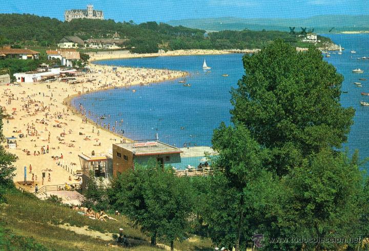 Postales: Santander playa de la magdalena - Foto 1