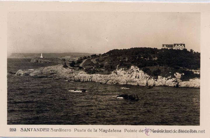 Postales: SANTANDER.- SARDINERO.-PUNTA DE LA MAGDALENA - Foto 1