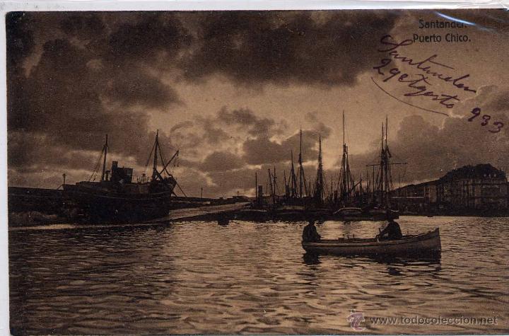 Postales: SANTANDER.- PUERTO CHICOCIRCULADA - Foto 1