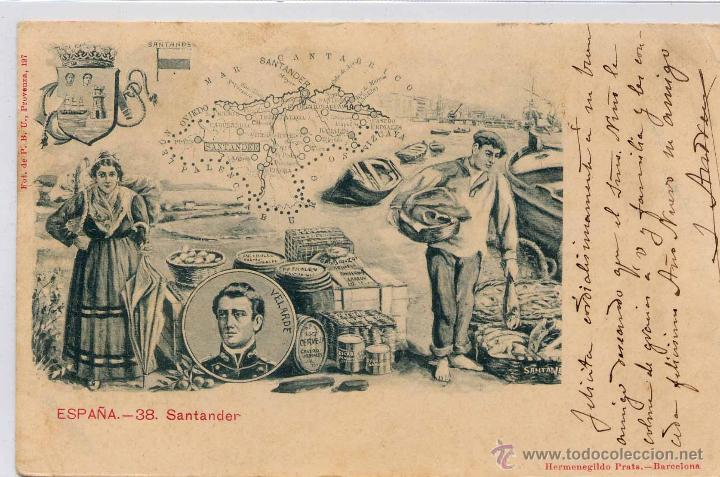 Postales: ESPA&Ntilde;A.- 38. SANTANDER - Foto 1