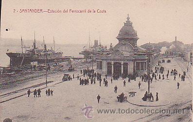 Postales: POSTAL SANTANDER ESTACION DEL FERROCARRIL DE LA COSTA - Foto 1