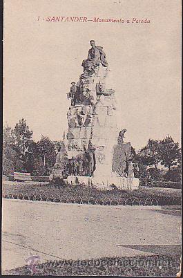 Postales: POSTAL SANTANDER MONUMENTO A PEREDA - Foto 1