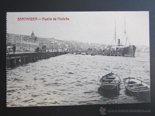Postales: POSTAL SANTANDER. MUELLE DE MALLA&Ntilde;O - Foto 1