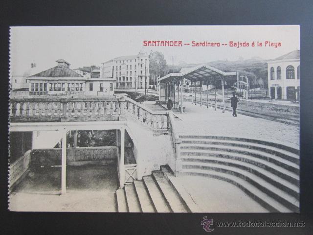 Postales: POSTAL SANTANDER. SARDINERO. BAJADA A LA PLAYA - Foto 1