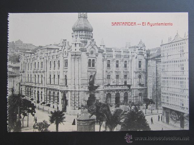 Postales: POSTAL SANTANDER. EL AYUNTAMIENTO - Foto 1