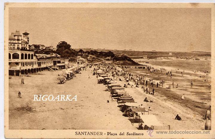 Postales: SANTANDER.- PLAYA DEL SARDINERO - Foto 1