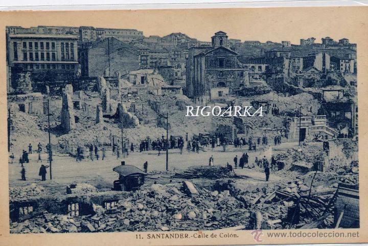 Postales: SANTANDER.- CALLE DE COL&Oacute;N - Foto 1