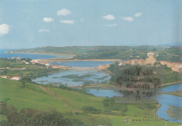 Cartes Postales: POSTAL - CANTABRIA - SAN VICENTE DE LA BARQUERA DESDE PICO SANTILLAN - ED. ARRIBAS 1985 NO CIRCULAD