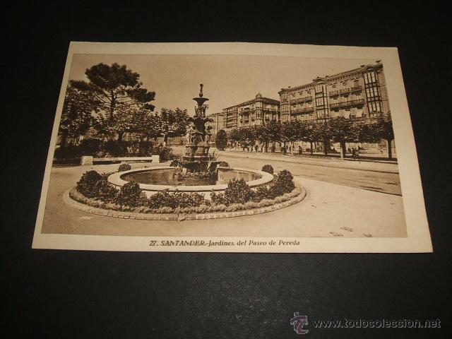 Postales: SANTANDER JARDINES DEL PASEO DE PEREDA - Foto 1
