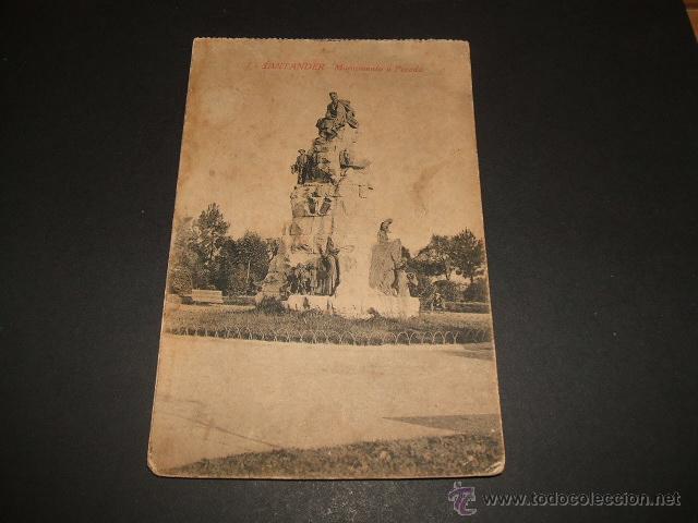 Postales: SANTANDER MONUMENTO A PEREDA - Foto 1