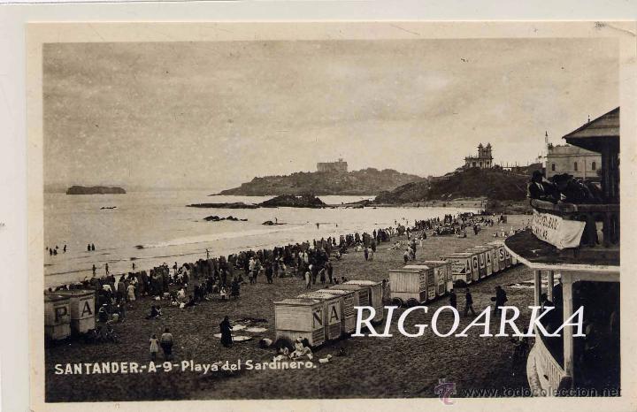 Postales: SANTANDER.- PLAYA DEL SARDINERO - Foto 1