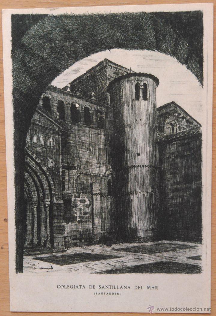 Postales: SANTANDER - COLEGIATA DE SANTILLANA DEL MAR - Foto 1