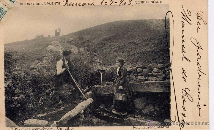Postales: RINCONES MONTA&Ntilde;ESES.- UN IDILIO - Foto 1