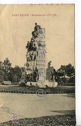 Postales: Santander. Monumento a Pereda. Ed. Librer&iacute;a Religiosa - Foto 1
