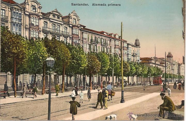 Postales: POSTAL SANTANDER. ALAMEDA PRIMERA. L.G. - Foto 1