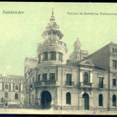 Postales: SANTANDER (CANTABRIA): PARQUE DE BOMBEROS VOLUNTARIOS - PROPIEDAD DE LA LIBRERIA GENERAL, SANTADER . Lote 49619501