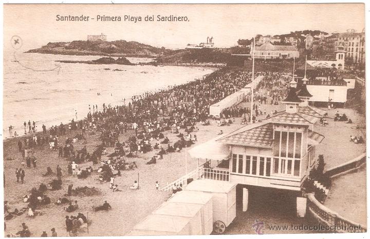 Postales: SANTANDER PRIMERA PLAYA DEL SARDINERO - Foto 1