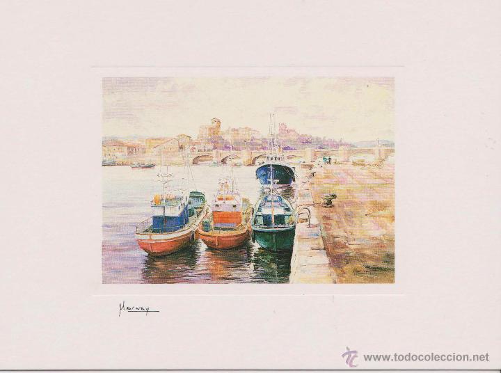 Postales: Postal Oleos de Marnay , cantabria en pintura , san vivente de la barquera