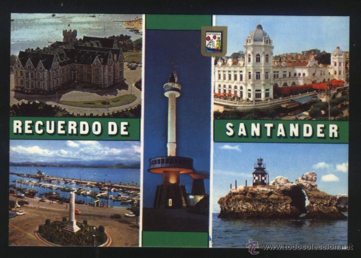 Postales: A-1882- RECUERDO DE SANTANDER - Foto 1