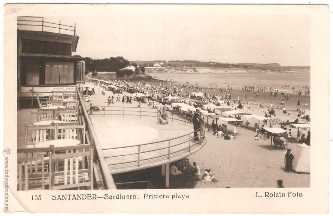 Postales: Santander Sardinero Primera Playa 1951
