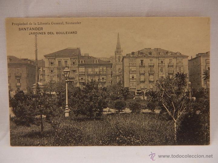 Postales: Santander. Jardines del Boulevard. Cantabria. - Foto 1