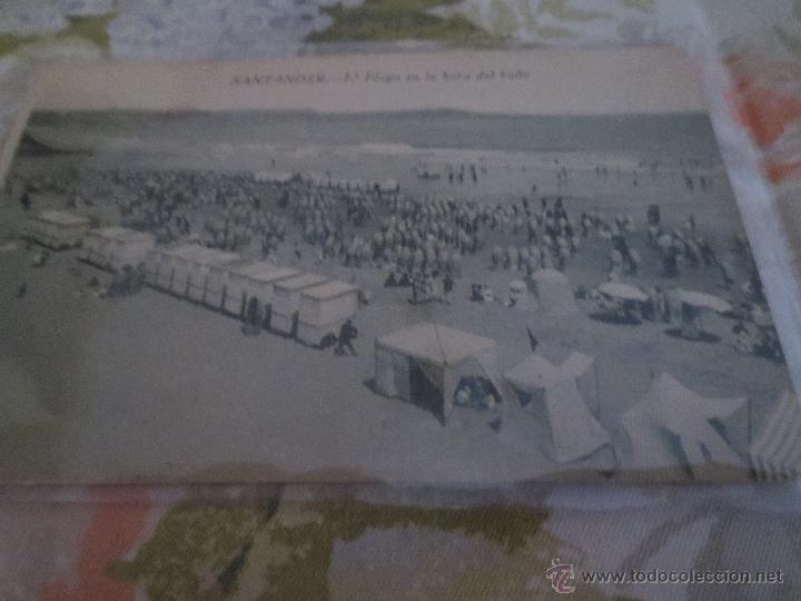 Postales: santander. 1&ordf; playa en la hora de ba&ntilde;o - Foto 1