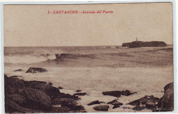 Postales: S-03 SANTANDER  ENTRADA DEL PUERTO - Foto 1
