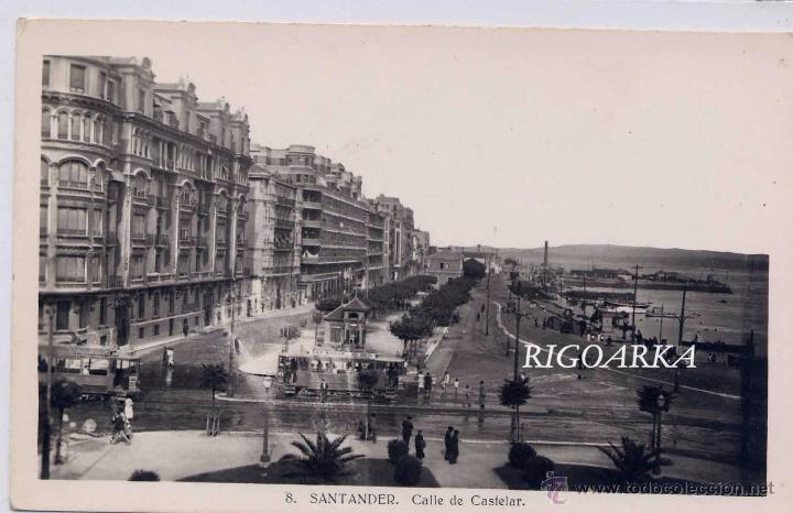Postales: SANTANDER.- CALLE DE CASTELAR - Foto 1