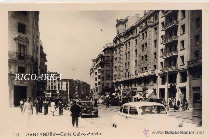Postales: SANTANDER.- CALLE DE CALVO SOTELO - Foto 1