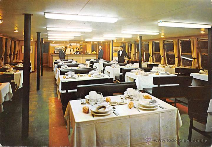 Postais: PEDRE&Ntilde;A (SANTANDER).- LOS DIEZ HERMANOS.VISTA PARCIAL DEL COMEDOR Y CAFETERIA DE LA M/N PUERTO DE CA