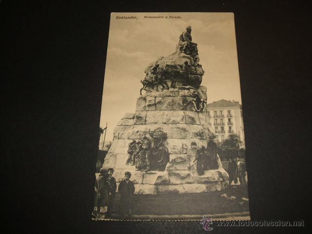 Postales: SANTANDER MONUMENTO A PEREDA - Foto 1