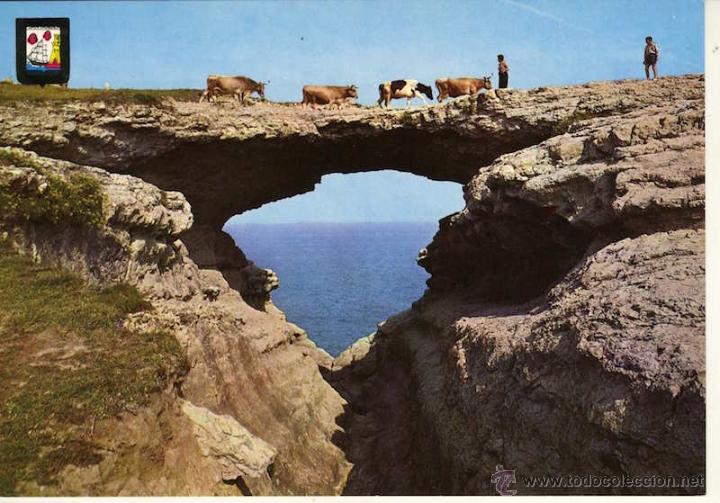 Postales: MAGNIFICA POSTALPUENTE DEL DIABLO DE   SANTANDER - Foto 1