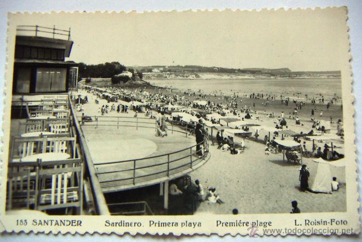 Postais: POSTAL DE SANTANDER.SARDINERO. PRIMERA PLAYA. L. ROISIN N&ordm; 153