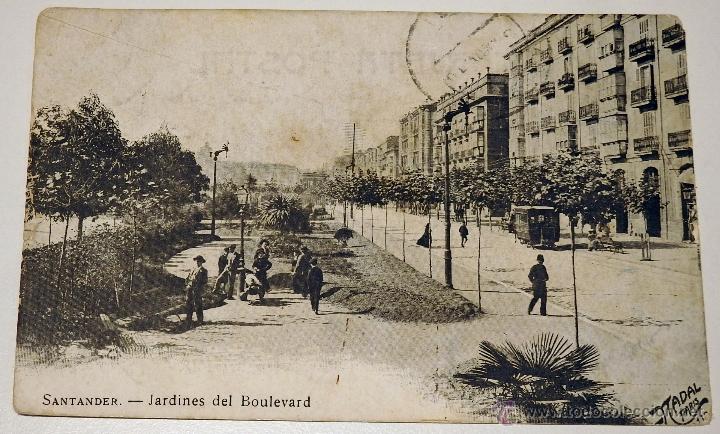 Postales: SANTANDER -JARDINES DEL BOULEVARD EDIC. MADAL - Foto 1