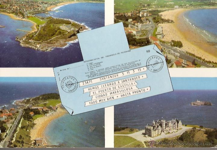 Postales: POSTAL, SANTANDER, VISTAS, CIRCULADA - Foto 1