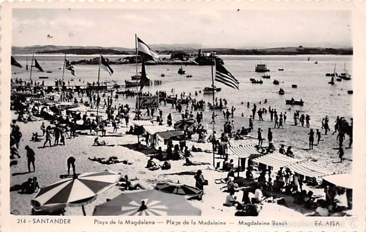 Postales: SANTANDER.- PLAYA DE LA MAGDALENA - Foto 1