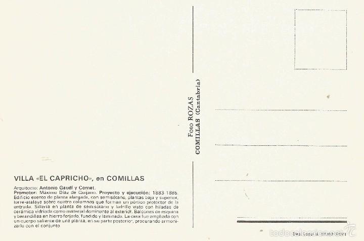 Postales: :::: PV311 - POSTAL - COMILLAS - VILLA EL CAPRICHO - Foto 2