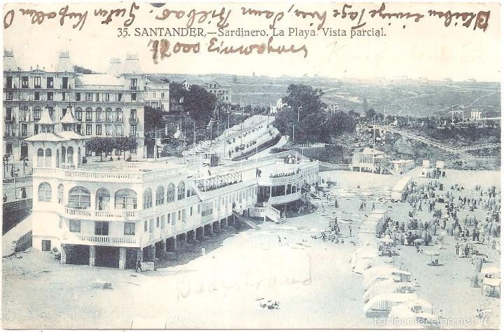 Postales: SANTANDER SARDINERO LA PLAYA 1925 - Foto 2