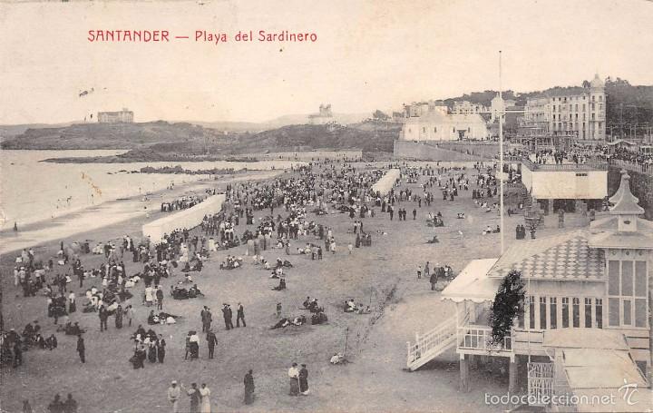 Postales: SANTANDER.- PLAYA DEL SARDINERO - Foto 1
