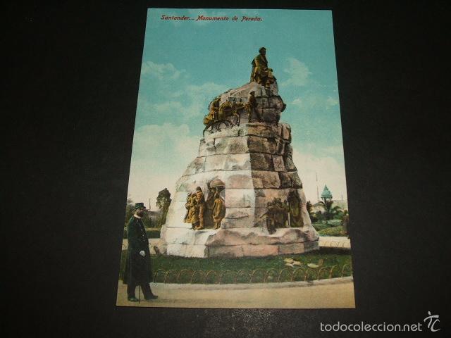 Postales: SANTANDER MONUMENTO DE PEREDA - Foto 1